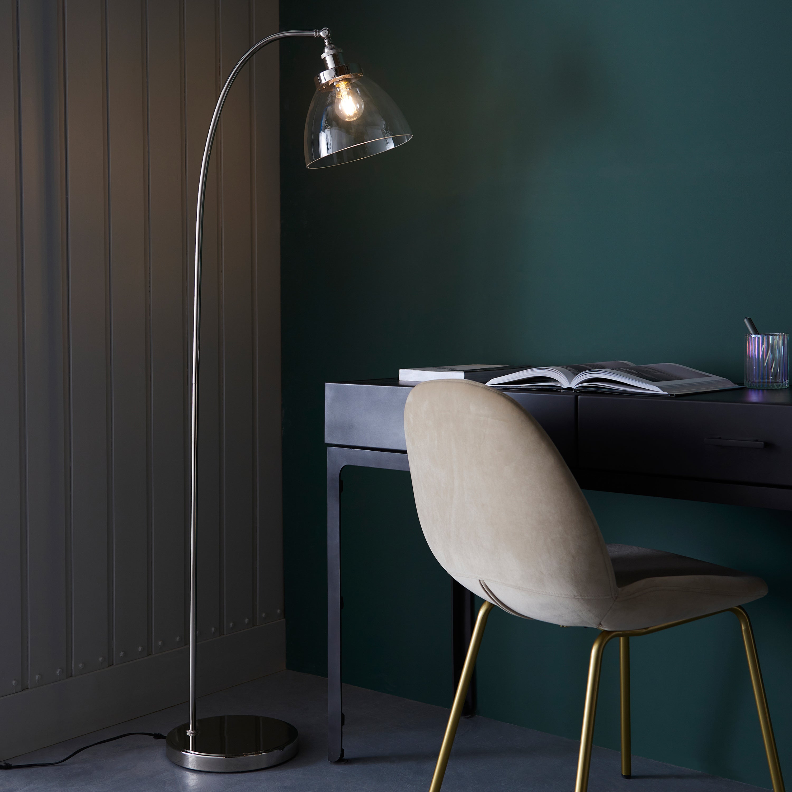 Harlow Floor Lamp Nickel